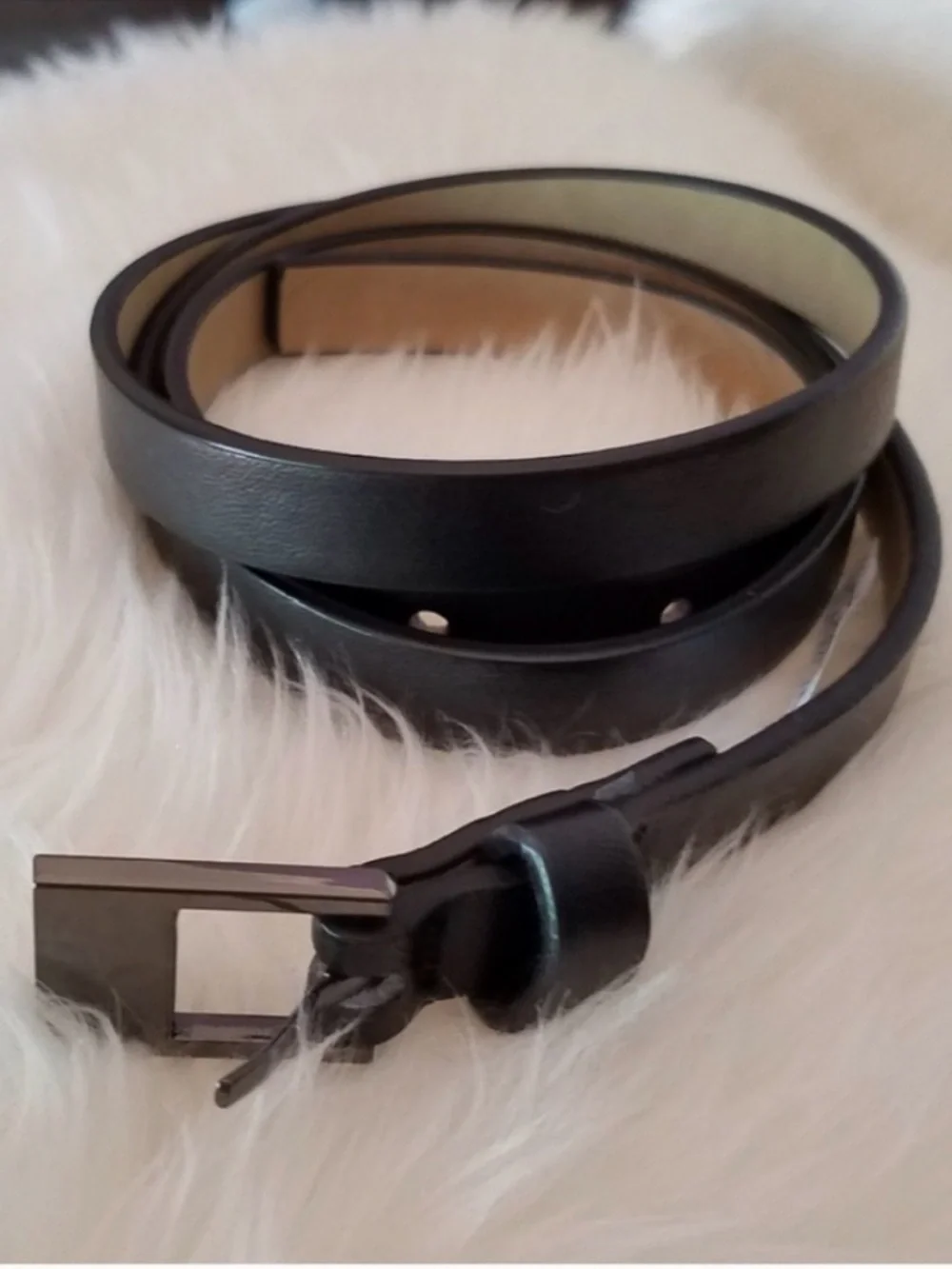 Nine West Black Slim Belt NEW